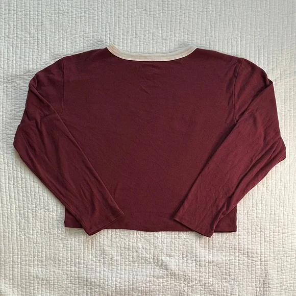 Dr Pepper Women's Long Sleeve Tee - Maroon - Picture 3 of 5